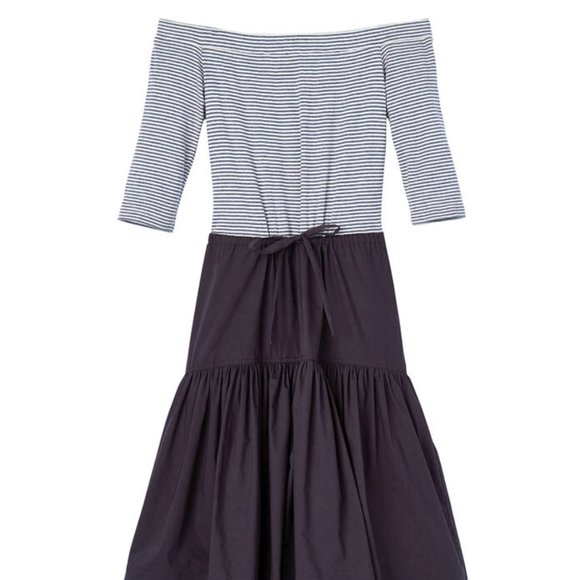 La Vie Rebecca Taylor Rib Jersey and Poplin Dress in size XS - Picture 2 of 11